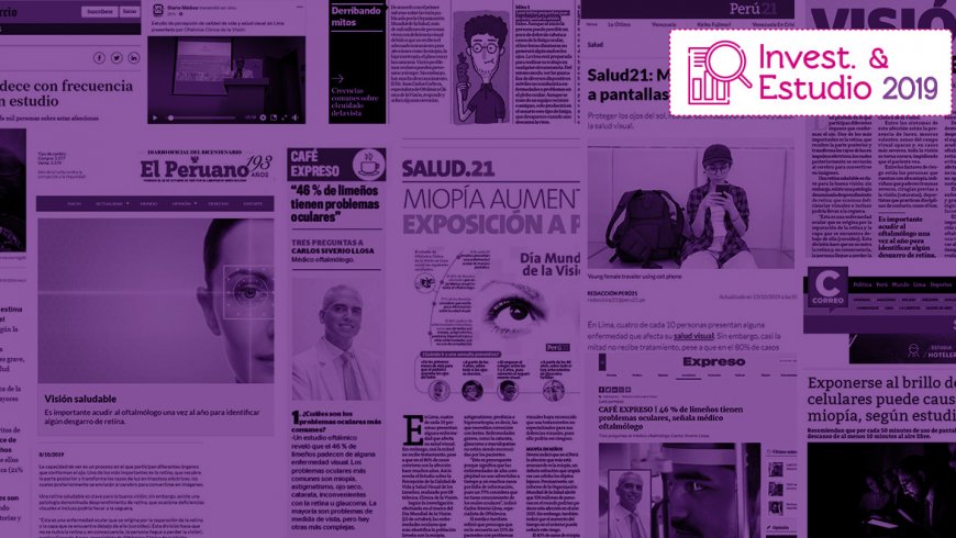 Importantes medios peruanos difunden nuestro Estudio de Percepción de Calidad de Vida y Salud Visual 2019.