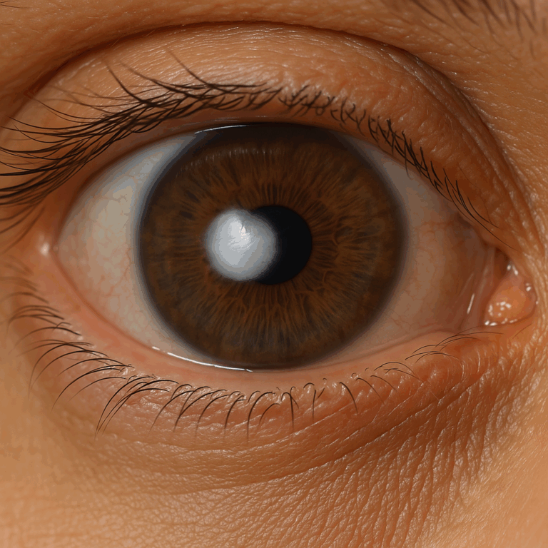 Mancha blanca posiblemente percibida al verse en el espejo