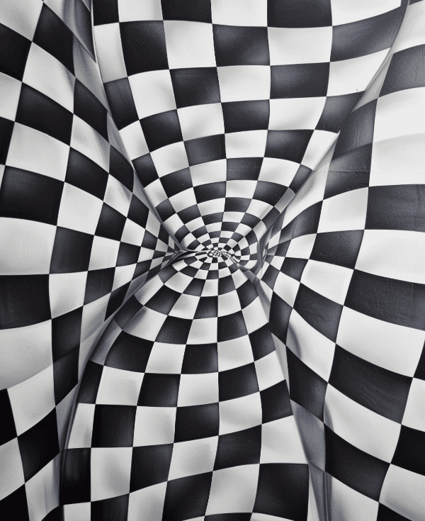 Visión distorsionada: las líneas rectas aparentan ser onduladas, torcidas o irregulares