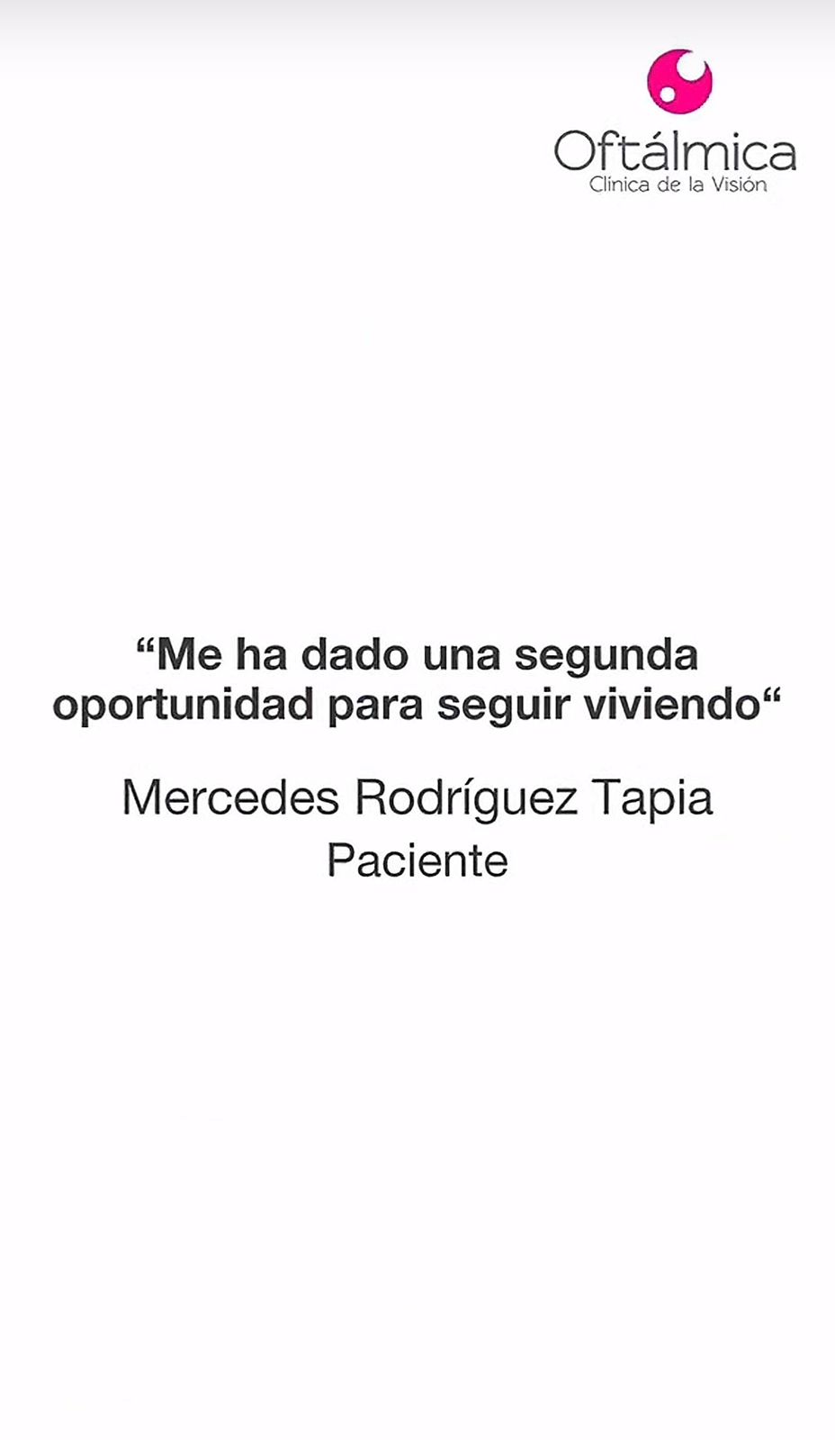 Me ha dado una segunda oportunidad para seguir viviendo – Mercedes Rodríguez Tapia